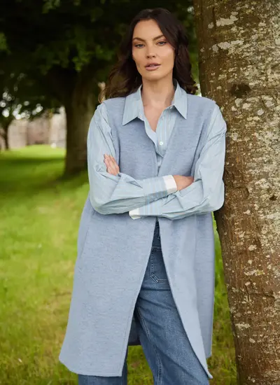 Eva Wool Long Gilet 